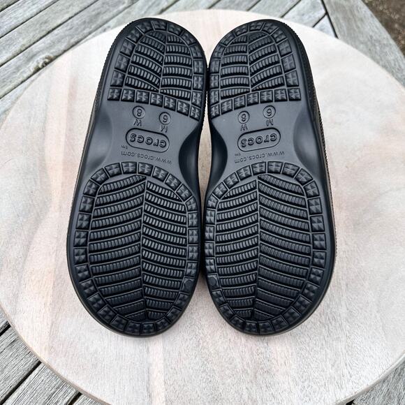 Crocs Baya Slides Unisex Mens 6 Women 8 Sandals Waterproof Black Shoes New - Picture 5 of 16